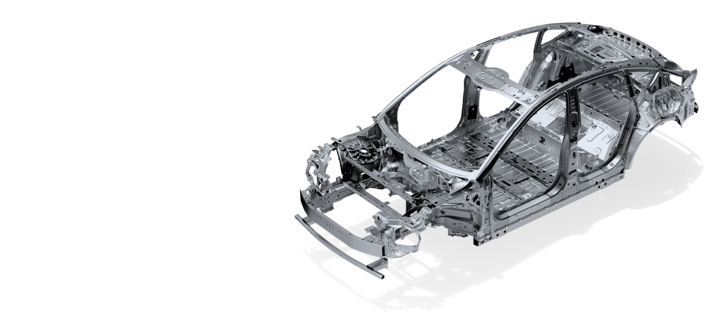 Robuuste hybride carrosserie van staal en aluminium