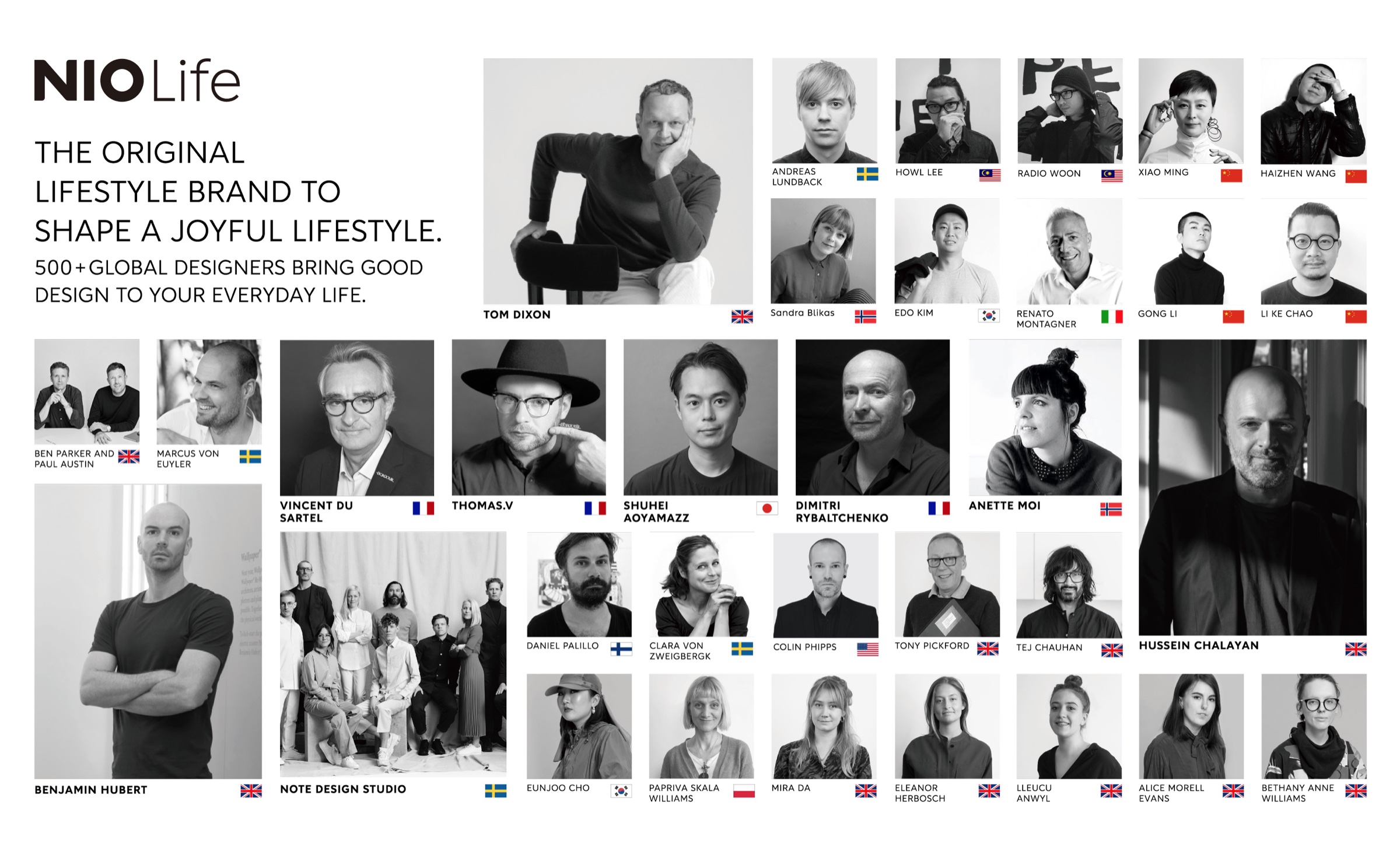 500+ designere over hele verden